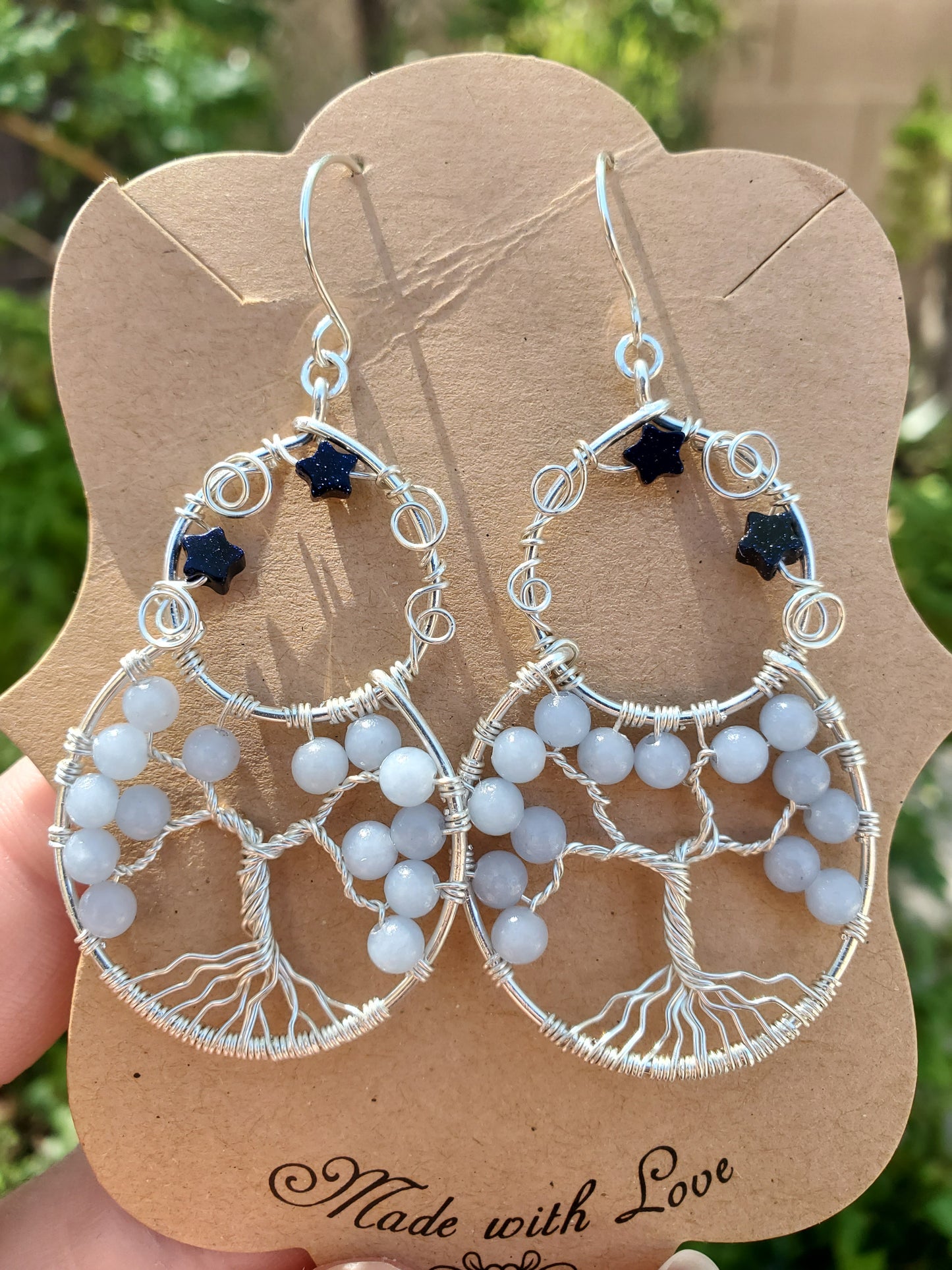 Angelite Tree Earrings