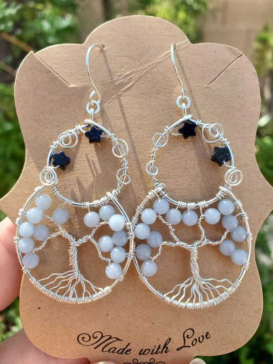Angelite Tree Earrings