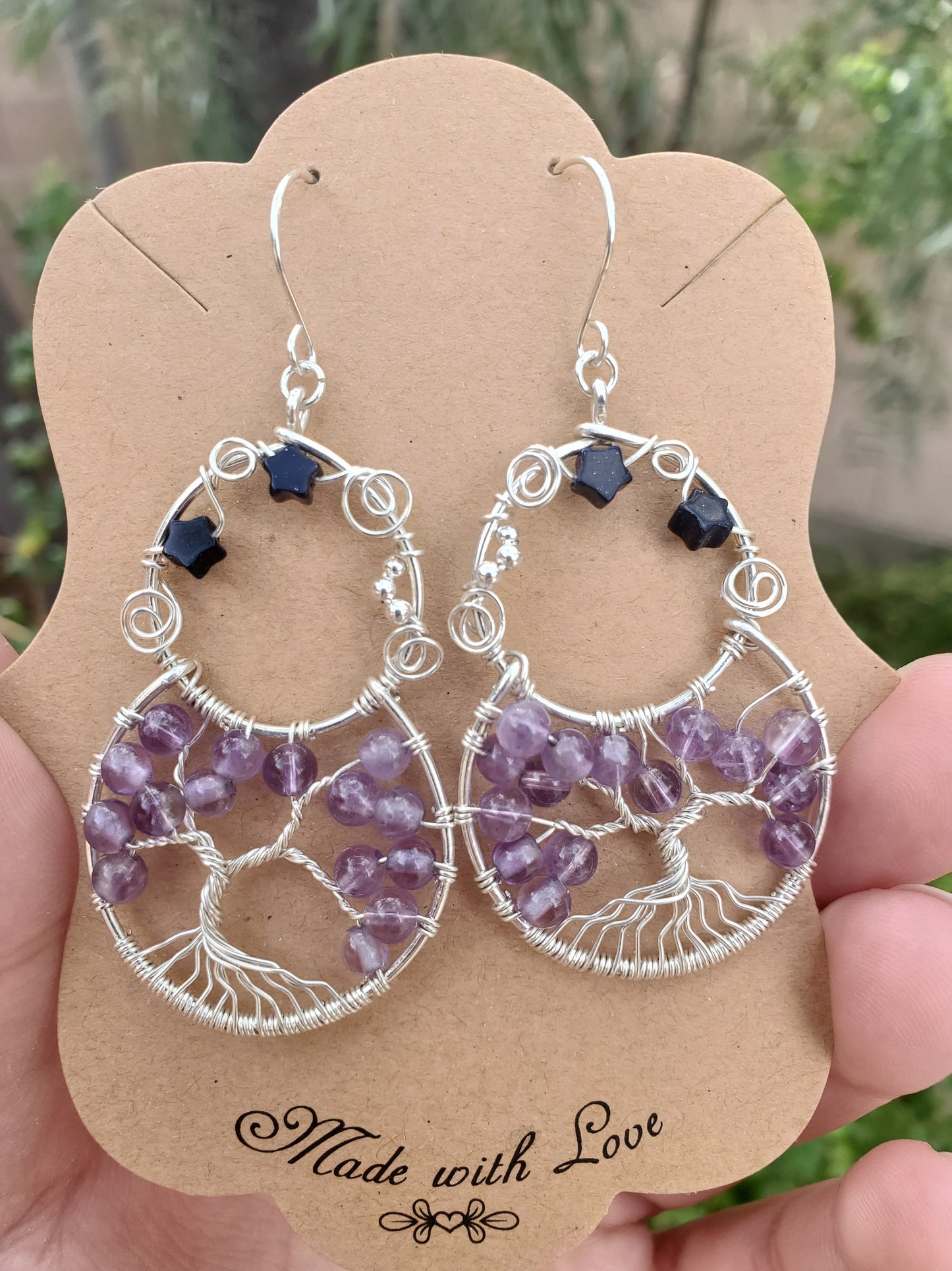 Amethyst Treescape Earrings