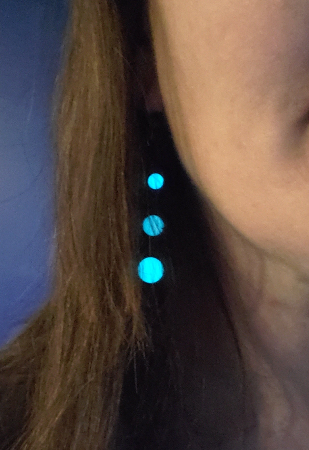 Glow-in-the-Dark Three-Tier Earrings