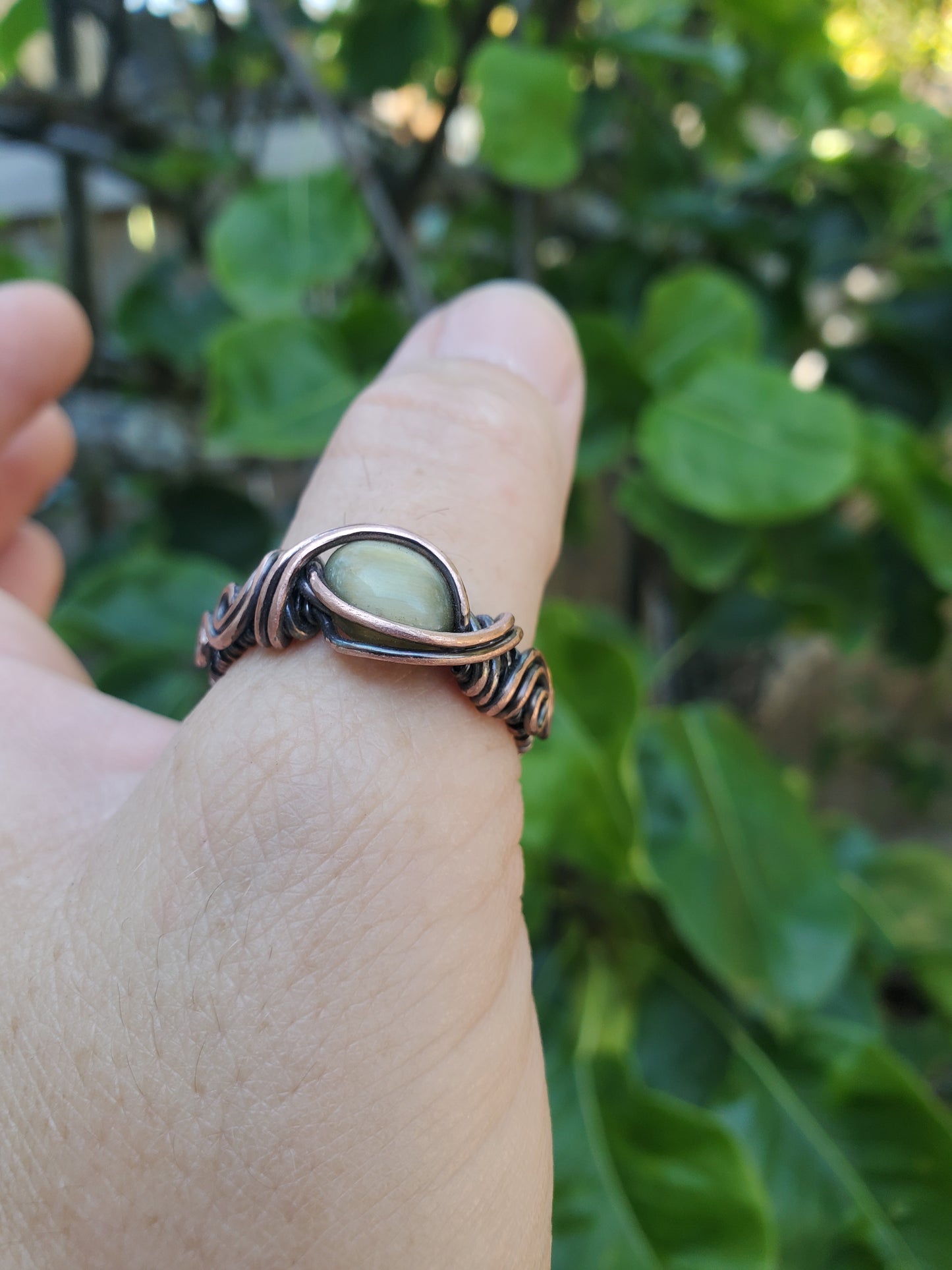 Tiger Eye and Copper Ring