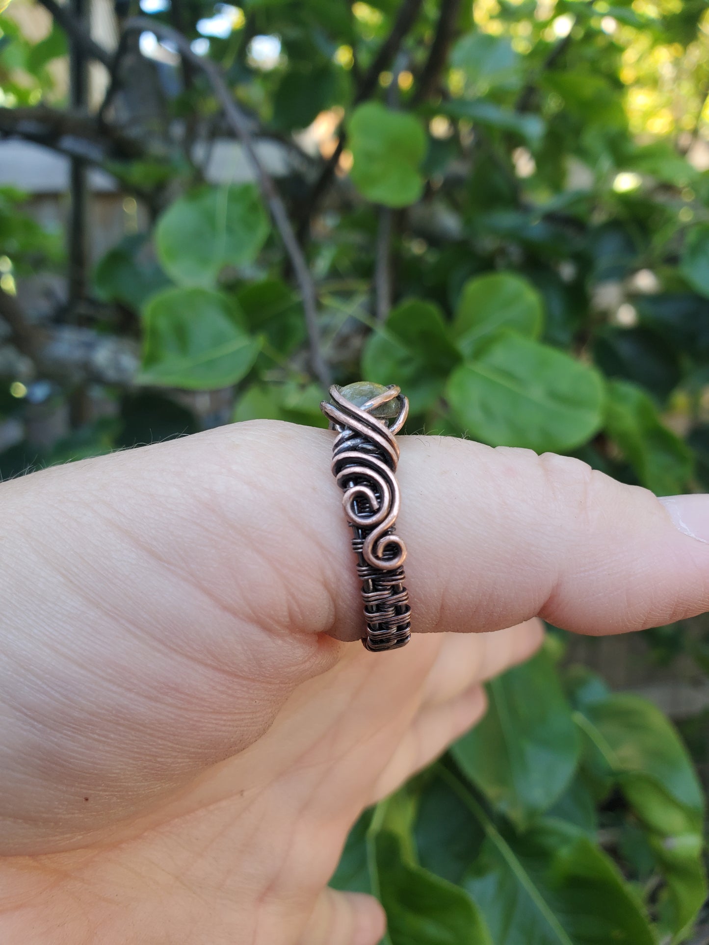Tiger Eye and Copper Ring
