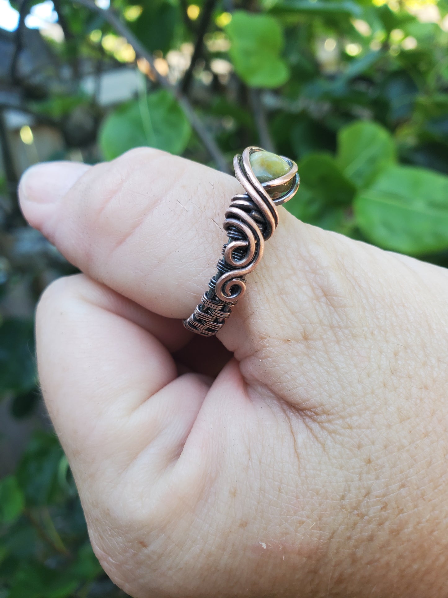 Tiger Eye and Copper Ring
