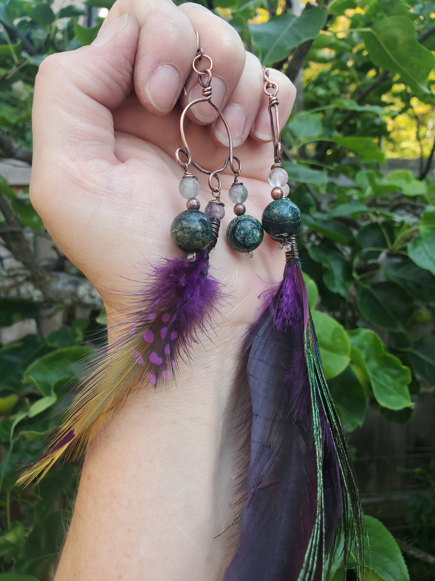 Peacock Feather Earrings