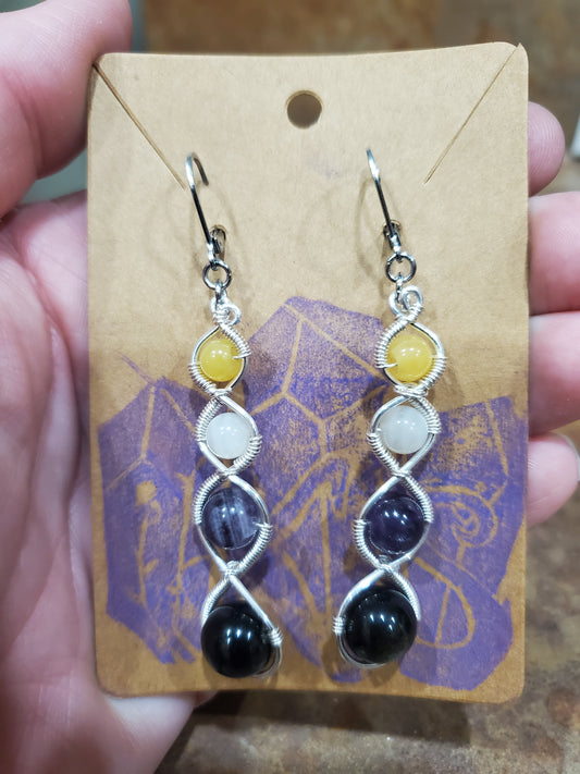 Four Tier Earrings in Sterling Silver