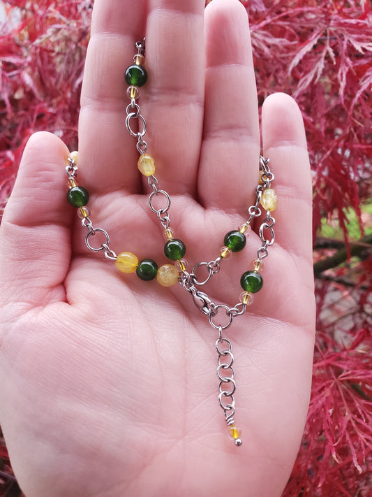 Quack - Citrine and Jade Bracelet