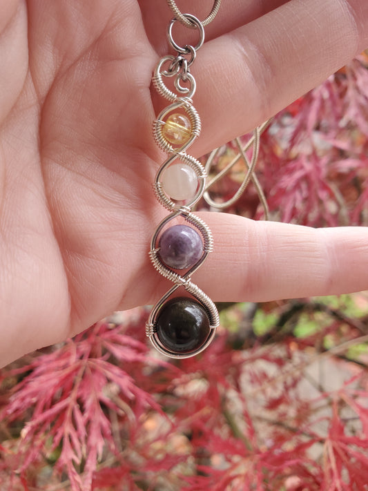 Four Tier Pendant in Sterling Silver