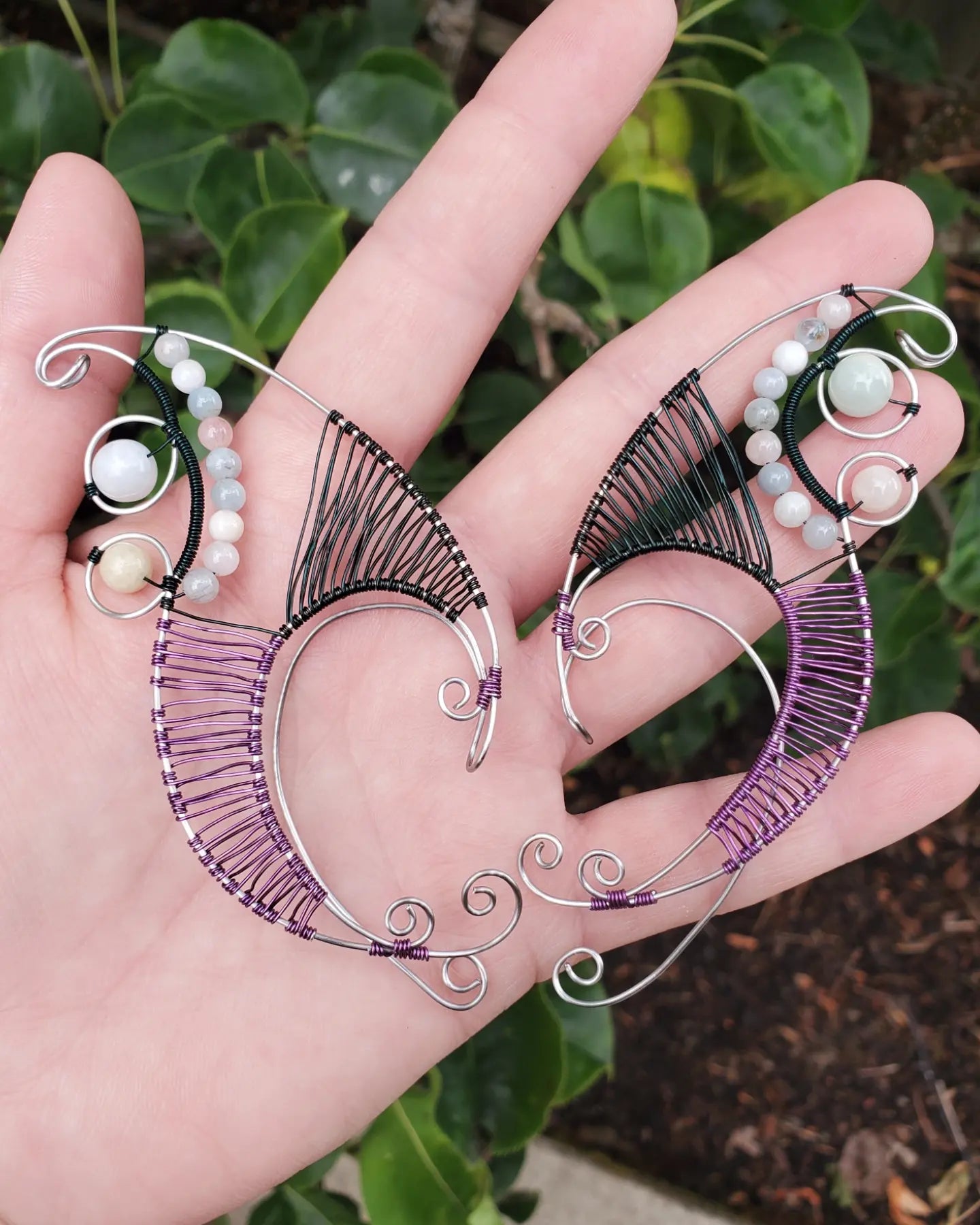 Morganite Elf Ear Cuffs