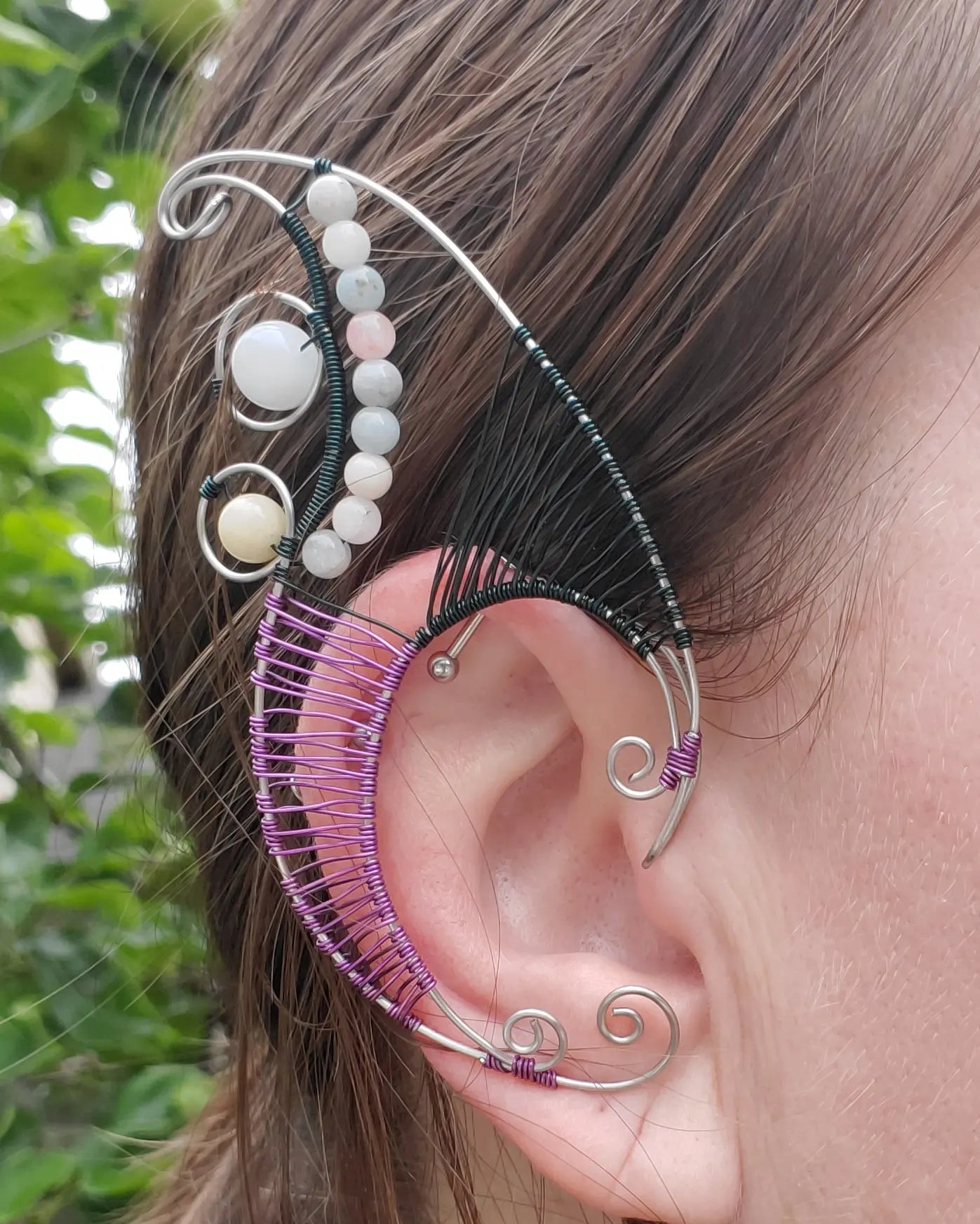 Morganite Elf Ear Cuffs