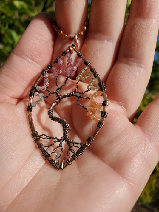 Four Seasons Tree of Life Pendant (Copper)