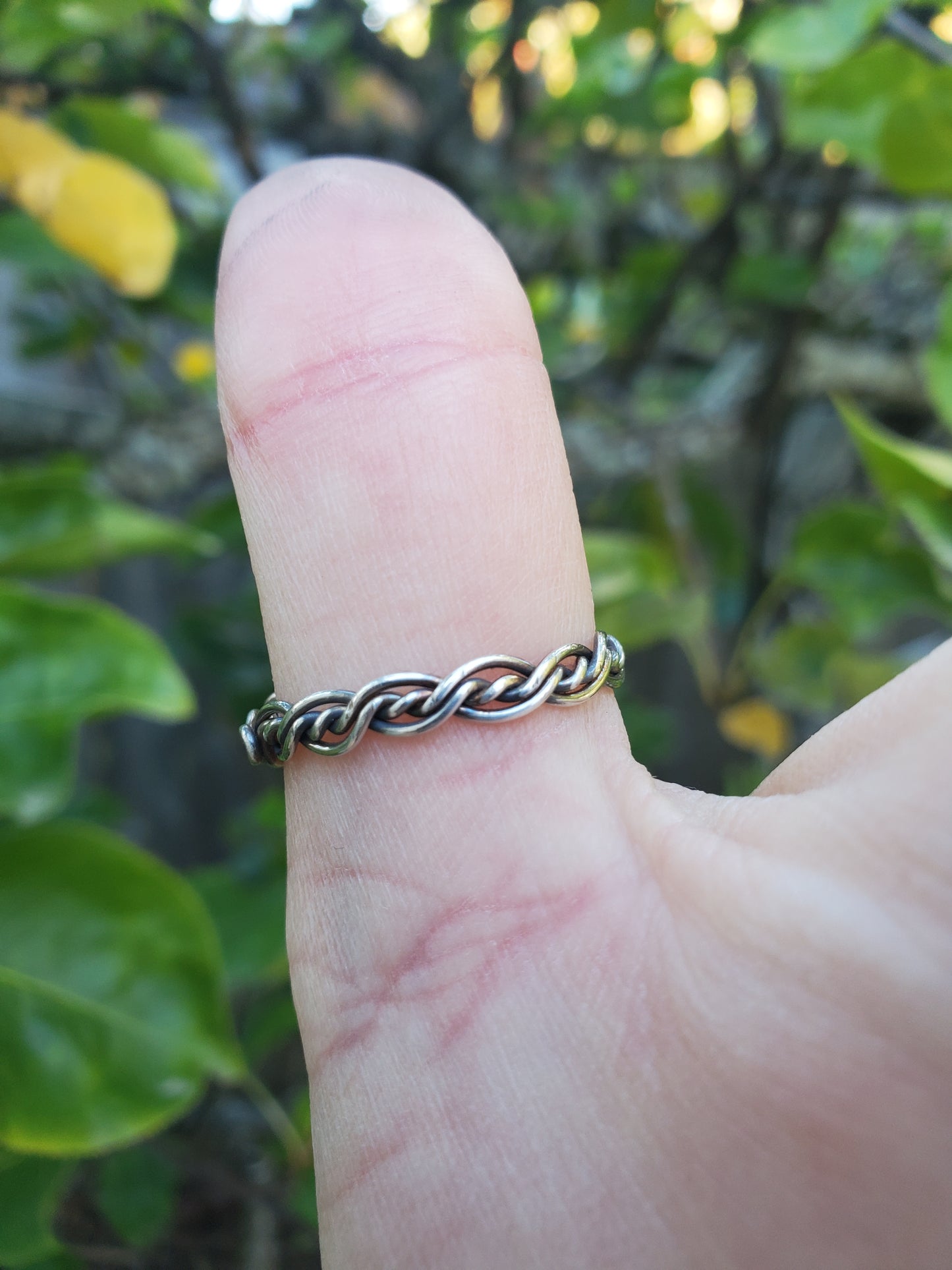 Lapis Lazuli Braided Sterling Silver Ring