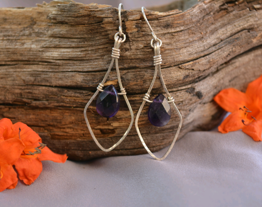 Aoife - Amethyst Earrings