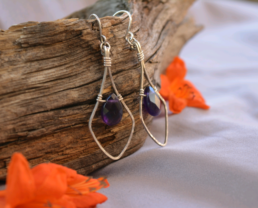 Aoife - Amethyst Earrings