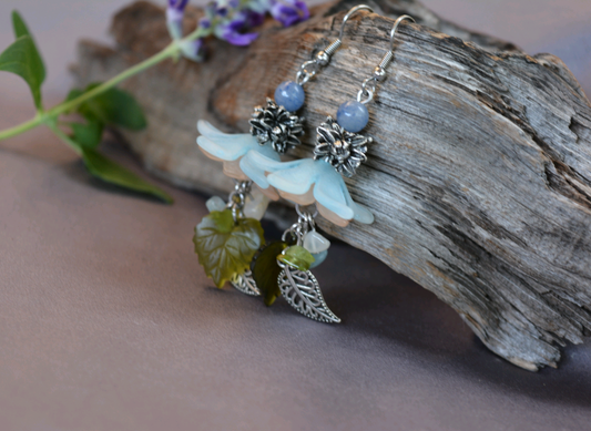 Flower Fairy Earrings - Fancy Blue