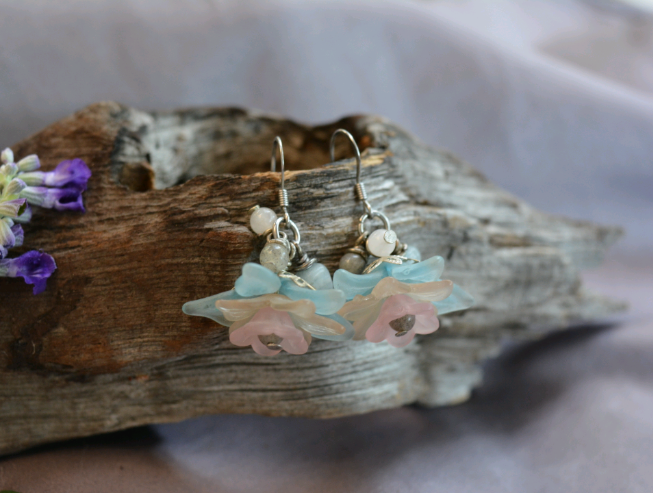 Flower Fairy Earrings - Blue 3
