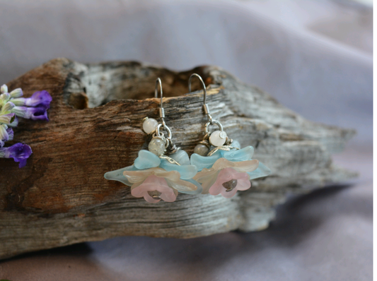 Flower Fairy Earrings - Blue 3