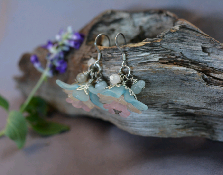 Flower Fairy Earrings - Blue 3
