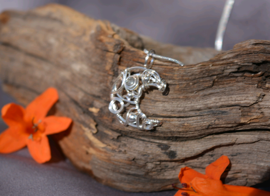 Custom Moon Pendant - Sterling Silver