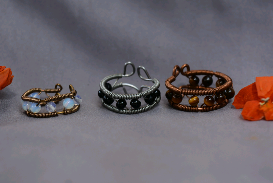 Triangle Ring - Tiger's Eye - Adjustable - Unisex