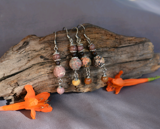 Jasper Dangle Earrings -1 925 Silver