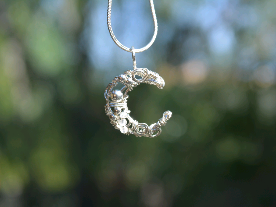 Custom Moon Pendant - Sterling Silver