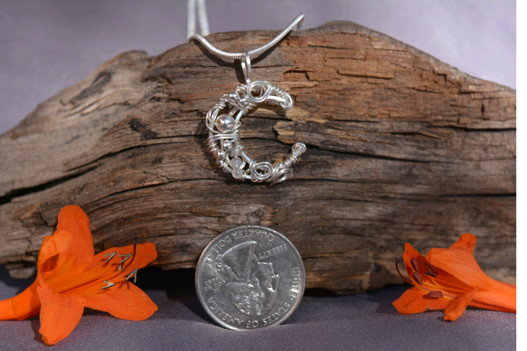 Custom Moon Pendant - Sterling Silver