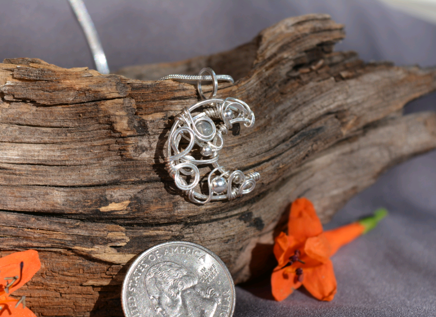 Custom Moon Pendant - Sterling Silver