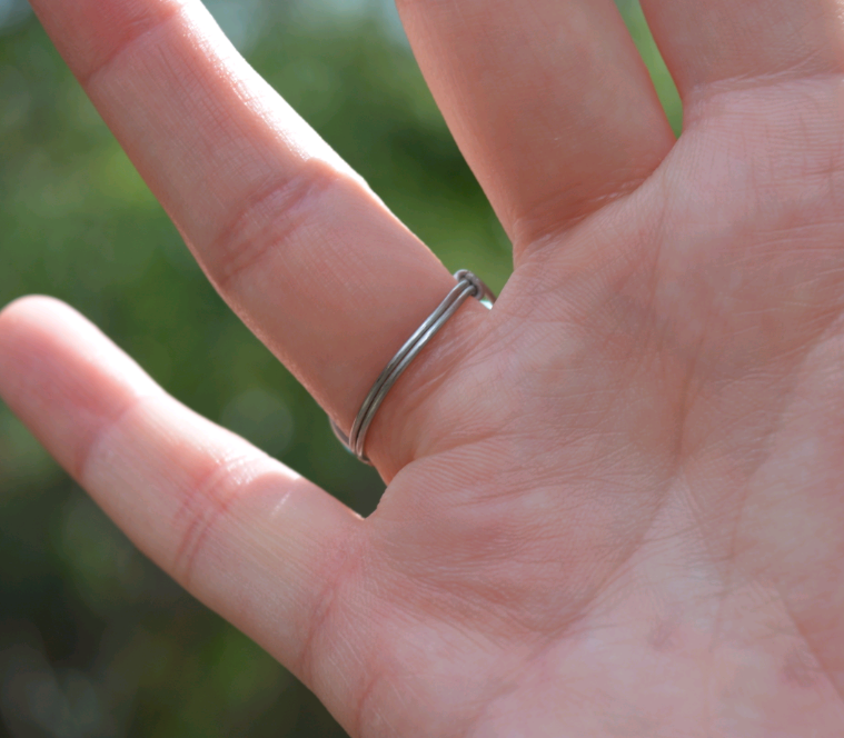 Spiral Ring - Blue dyed Howlite