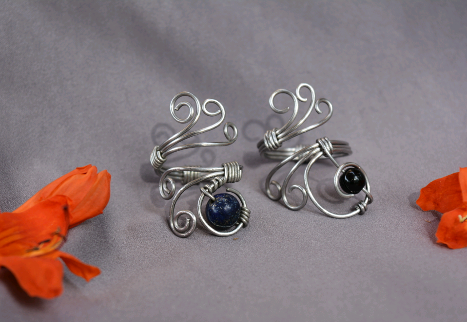 Swirl Ring - Lapis Lazuli - Adjustable