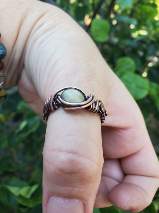 Tiger Eye and Copper Ring