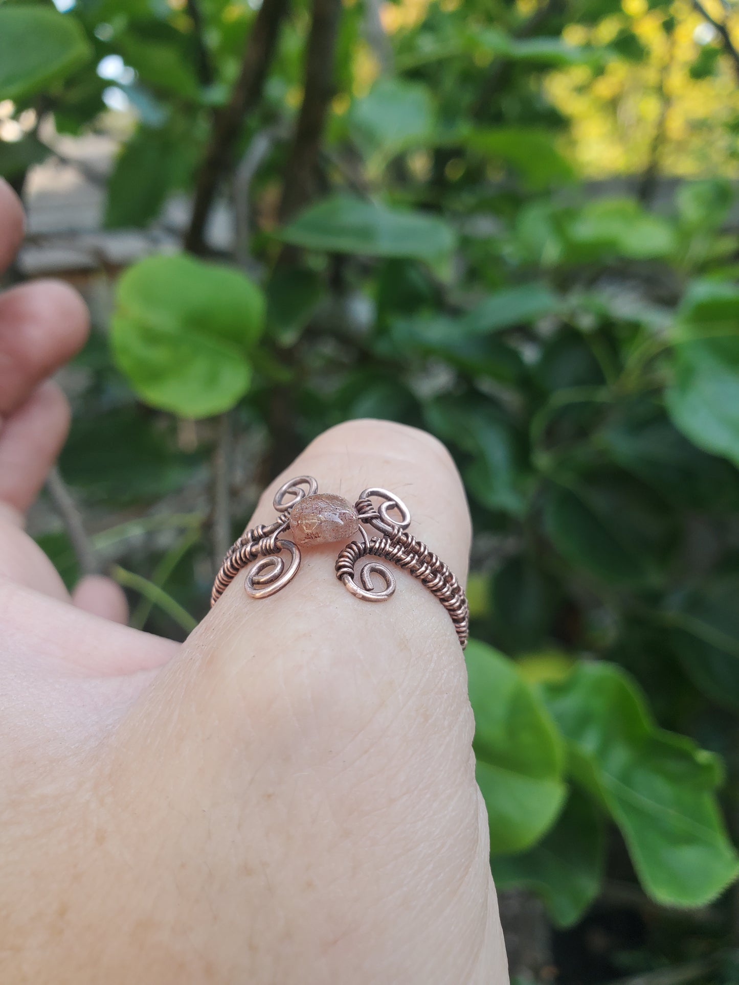 Sunstone and Copper Ring