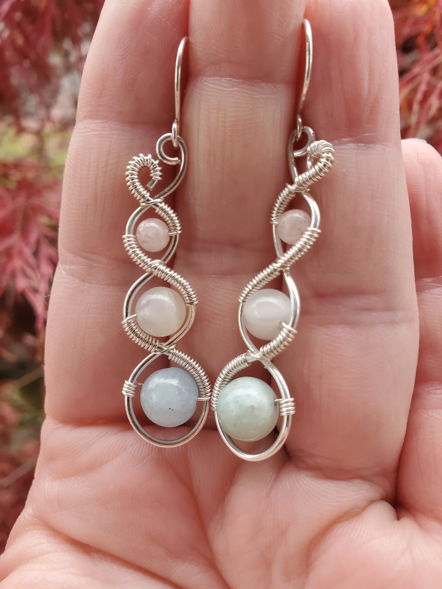 Three Tier Earrings in Sterling Silver