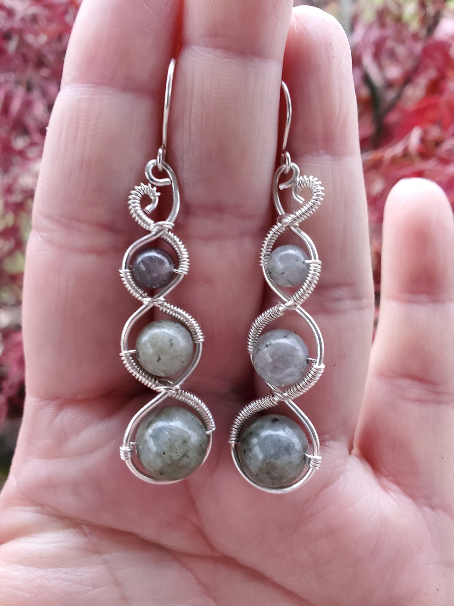 Three Tier Earrings in Sterling Silver