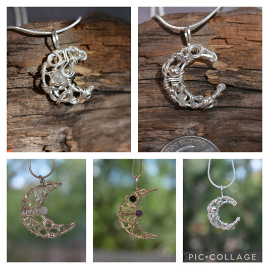 Custom Moon Pendant - Sterling Silver