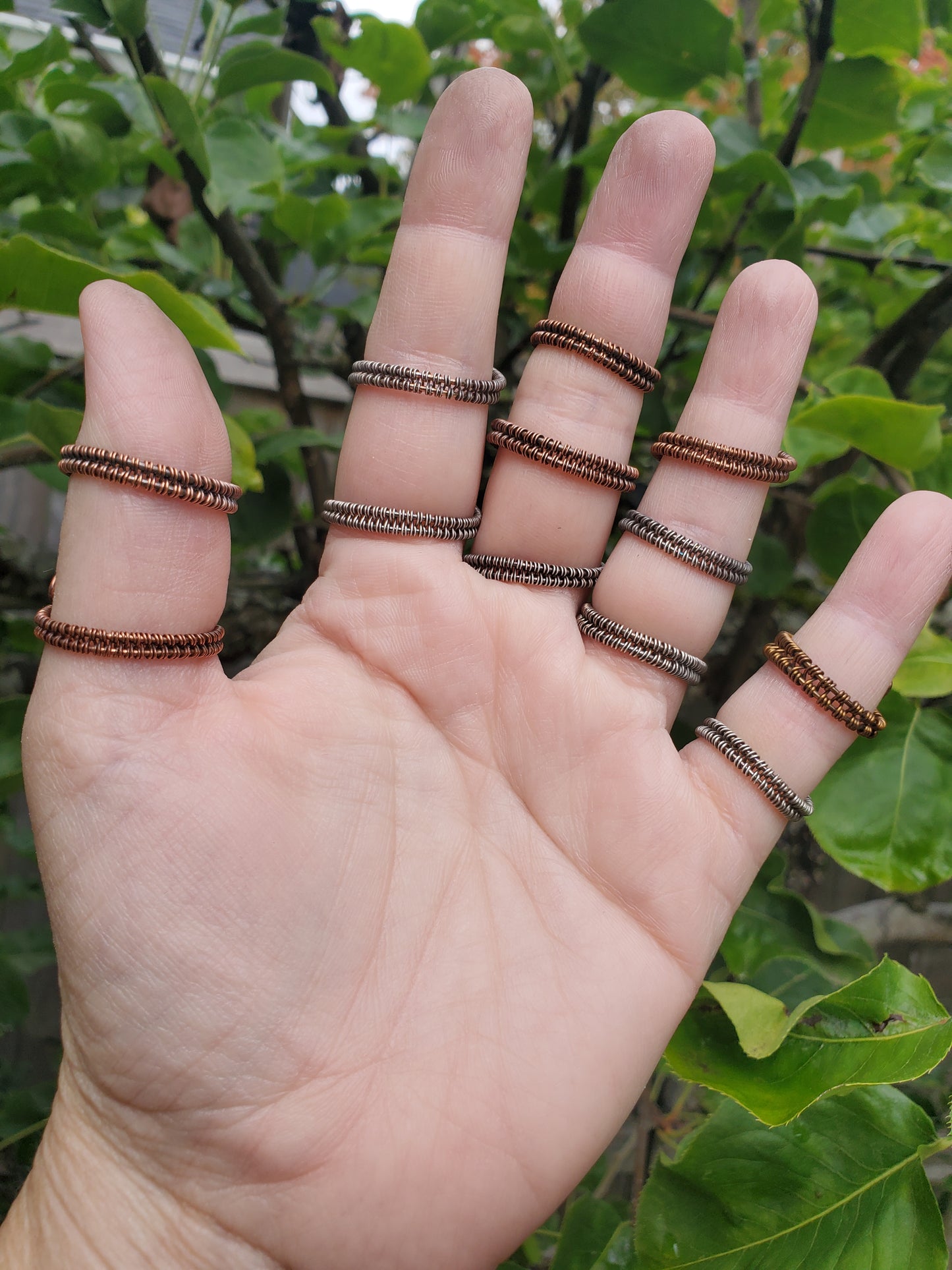 Custom- Adjustable Woven Ring (Silver)