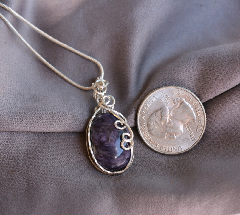 Pasithea - Charoite Pendant