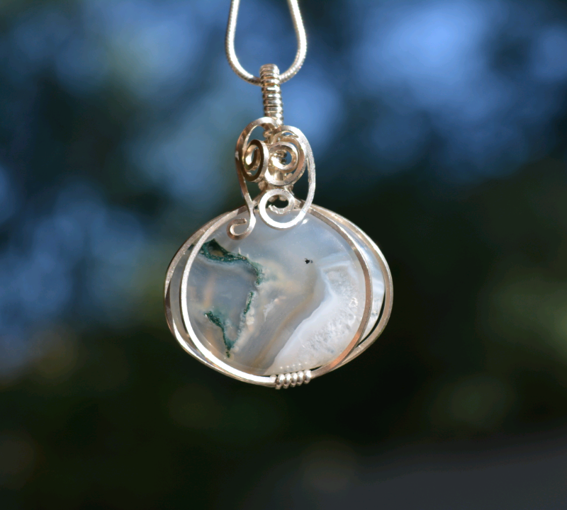 Euodite Moss Agate Pendant