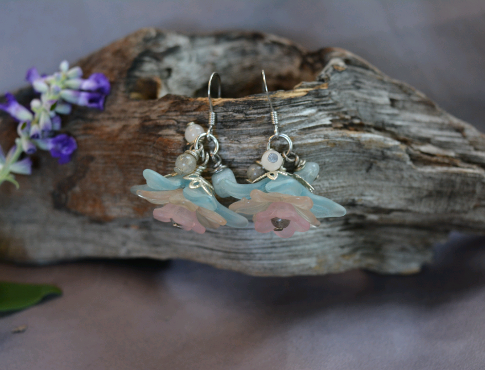 Flower Fairy Earrings - Blue 3