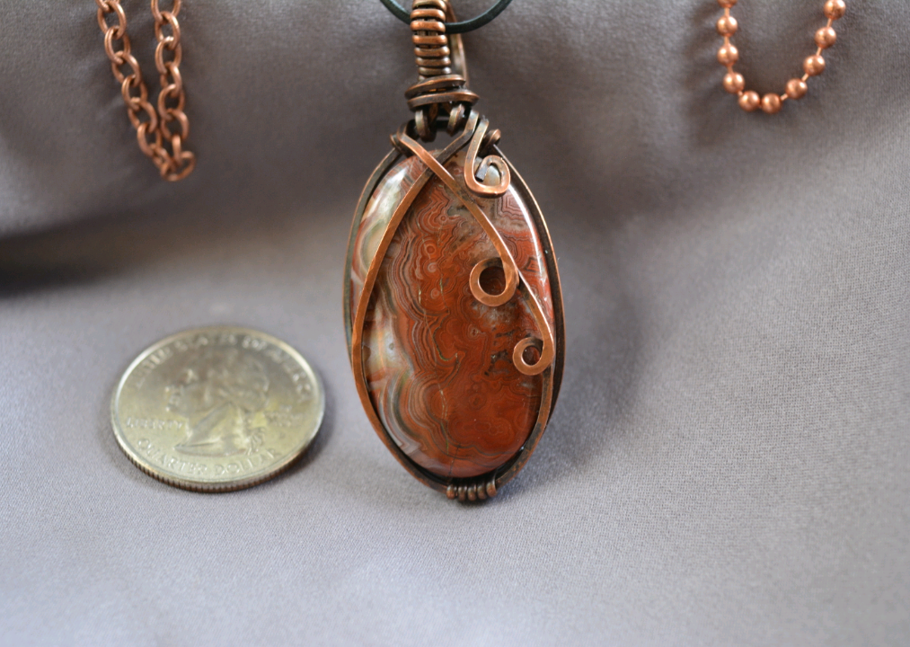 Jove - Red Mexican Crazy Lace Agate Pendant