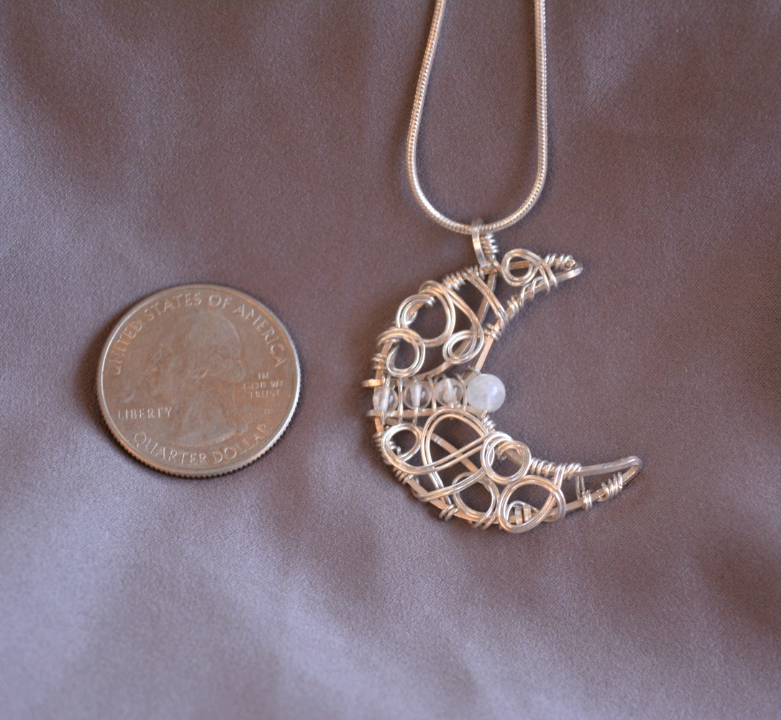 Custom Moon Pendant - Sterling Silver